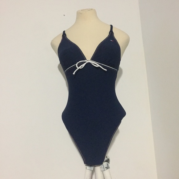 tommy hilfiger criss cross swimsuit